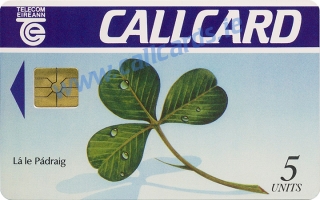 St. Patrick's Day 1991 Callcard (front) St. Patrick's Day 1991 Callcard (front)