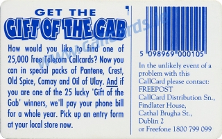 Proctor & Gamble Callcard (back) Proctor & Gamble Callcard (back)