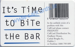 Time Out Bar Callcard (back) Time Out Bar Callcard (back)
