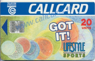 Lifestyle Sports 1995 Callcard (front) Lifestyle Sports 1995 Callcard (front)