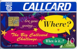 Callcard Challenge 1996 General Issue Callcard (front) Callcard Challenge 1996 General Issue Callcard (front)