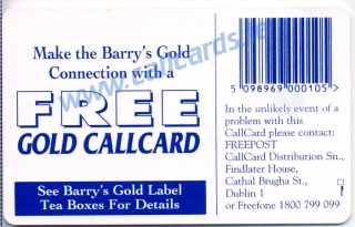 Barrys Tea Callcard (back) Barrys Tea Callcard (back)