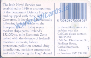 Irish Naval Service (Irish Navy) Callcard (back) Irish Naval Service (Irish Navy) Callcard (back)