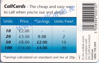 Literature Callcard (back) Literature Callcard (back)