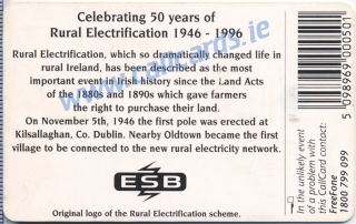 ESB (E.S.B.) Callcard (back) ESB (E.S.B.) Callcard (back)