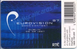 Eurovision 1997 Callcard (back) Eurovision 1997 Callcard (back)