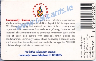 Community Games Callcard (back) Community Games Callcard (back)
