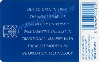 Dublin City University DCU Callcard (back) Dublin City University DCU Callcard (back)