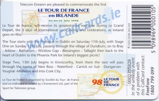 Tour De France Callcard (back) Tour De France Callcard (back)