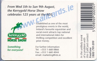 Kerrygold Horse Show Callcard (back) Kerrygold Horse Show Callcard (back)