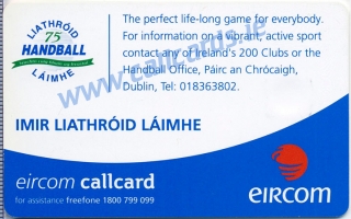 Irish Handball Callcard (back) Irish Handball Callcard (back)