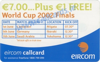 Niall Quinn World Cup 2002 Callcard (back) Niall Quinn World Cup 2002 Callcard (back)